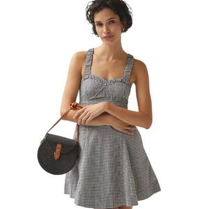Maeve Gingham Mini Dress from Anthropologie Size Medium